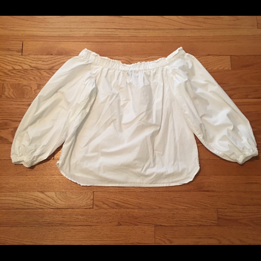 J.Crew Poplin Off The Shoulder Top Size 4